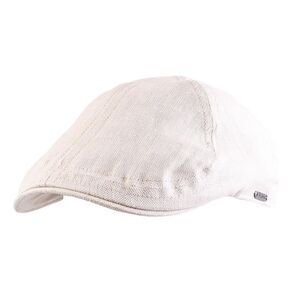 Wigens Men's Linen Pub Cap with Curved Peak